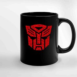 Transformers Autobots Red Ceramic Mug, Funny Coffee Mug, Custom Coffee Mug