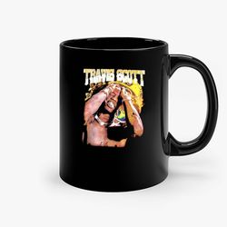 Travis Scott Vintage Style Ceramic Mug, Funny Coffee Mug, Custom Coffee Mug
