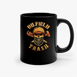vintage oilfield trash ceramic mug, funny coffee mug, custom coffee mug