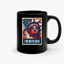 vintage statue of liberty ceramic mug, funny coffee mug, custom coffee mug