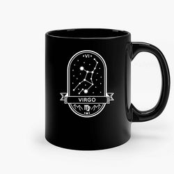 virgo gold sigil ceramic mug, funny coffee mug, custom coffee mug