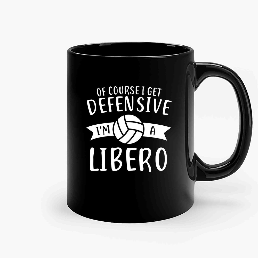 Volleyball Libero Player Design Ceramic Mugs.jpg