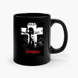 w a s p crimson idol 92 wasp heavy metal band ceramic mug, funny coffee mug, custom coffee mug