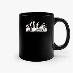 walking dead zombie evolution ceramic mug, funny coffee mug, custom coffee mug