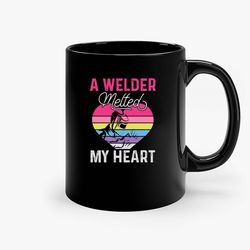 welding wife welder girlfriend gift welding fiancee welder metal worker ceramic mug, funny coffee mug