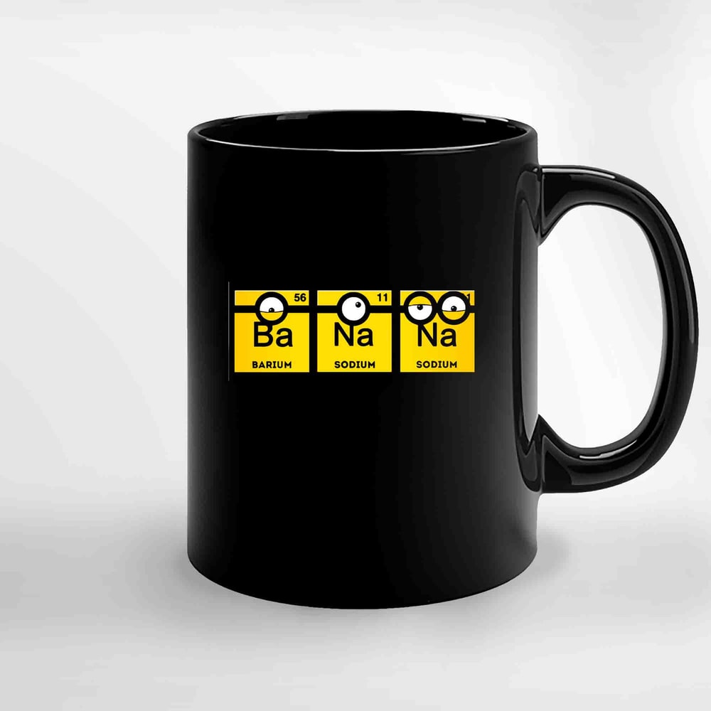 Yellow Banana Periodic Table Barium Kimia Ceramic Mugs.jpg