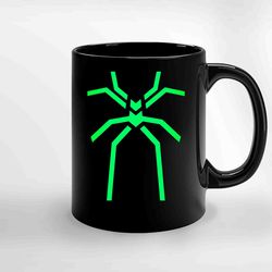 stealth spider green black ceramic mug, funny gift mug, gift for her, gift for him