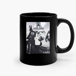 storm trooper paris black ceramic mug, funny gift mug, gift for her, gift for him