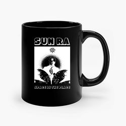 sun ra space is the pace jazz musician black ceramic mug, funny gift mug, gift for her, gift for him
