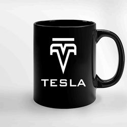 tesla slim fit ceramic black mug, funny gift mug, gift for her, gift for him