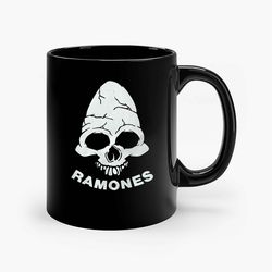 Ramones Skull Ceramic Mug, Funny Coffee Mug, Birthday Gift Mug