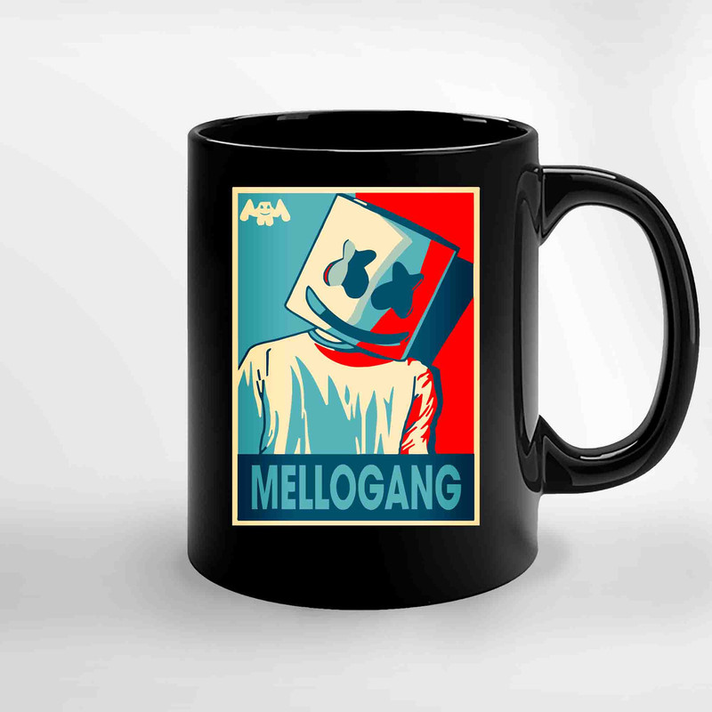 Red Face Mellogang Keep It Christmas Music Alone Marshmallow Ceramic Mugs.jpg
