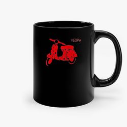 Red Vespa Ceramic Mug, Funny Coffee Mug, Birthday Gift Mug