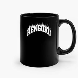 Rengoku Text Ceramic Mug, Funny Coffee Mug, Birthday Gift Mug