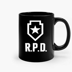 Resident Evil 2 Rpd Logo Ceramic Mug, Funny Coffee Mug, Birthday Gift Mug