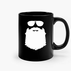 Respect The Beard Moustache Ceramic Mug, Funny Coffee Mug, Birthday Gift Mug