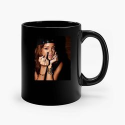 Rihanna Singer Woman Hip Hop Ceramic Mug, Funny Coffee Mug, Birthday Gift Mug