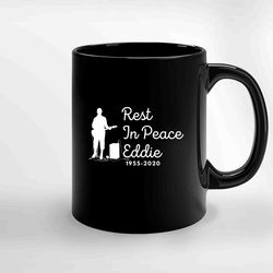 rip eddie eddie van halen guitar player rest in peace design 6 1955 2020 ceramic mug, funny coffee mug, birthday gift mu