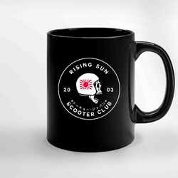 rising sun scooter club tokyo ceramic mug, funny coffee mug, birthday gift mug