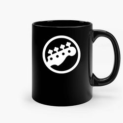 rock band bass guitar ceramic mug, funny coffee mug, birthday gift mug