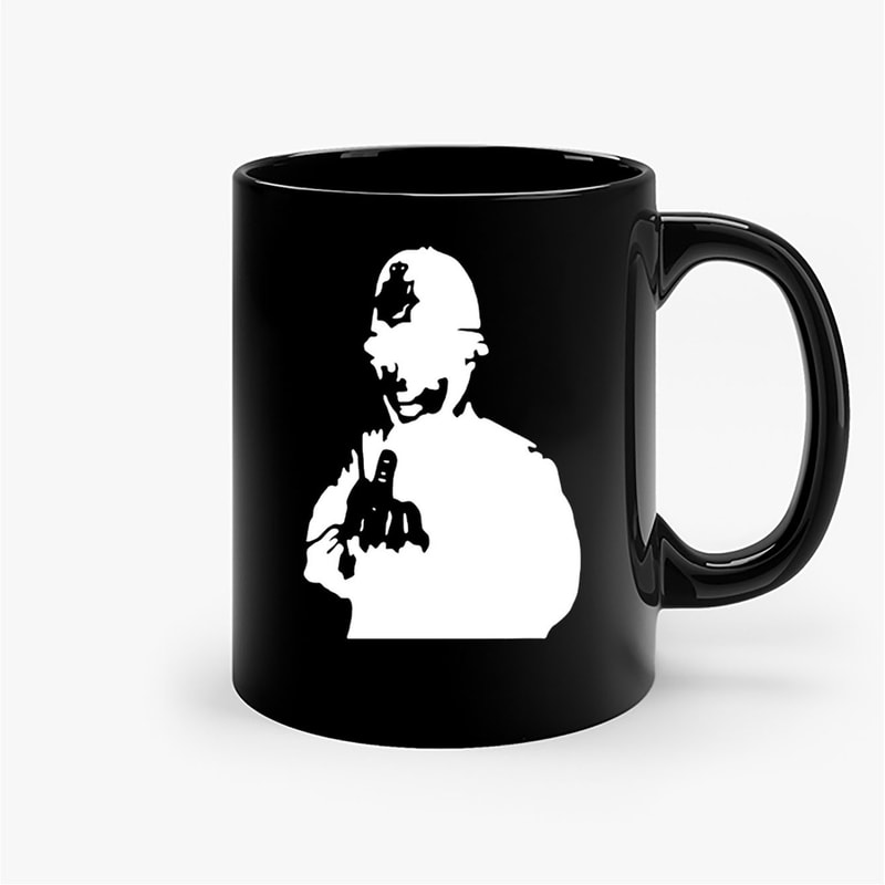 Rude Cop Funny Graffiti Artist Urban Art Cool Ceramic Mugs.jpg