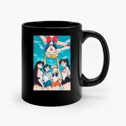 sailor moon vintage moon funny anime ceramic mug, funny coffee mug, birthday gift mug