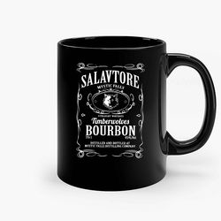 salvatore bourbon vampire diaries ceramic mug, funny coffee mug, birthday gift mug