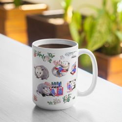 Possums and Beer 15oz Mug, Funny Alcohol Meme Coffee Mug, Large Coffee cup