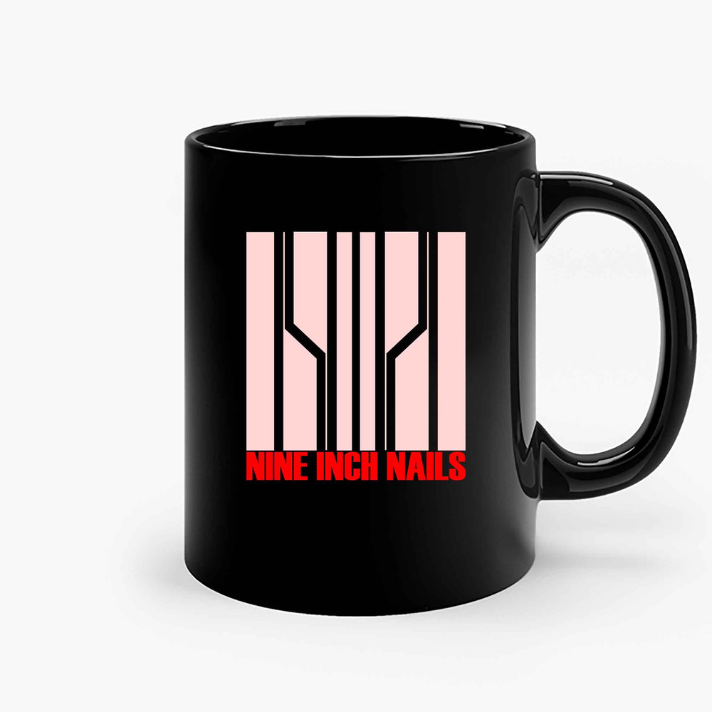 Nine Inch Nails Lines Design Red Ceramic Mugs.jpg