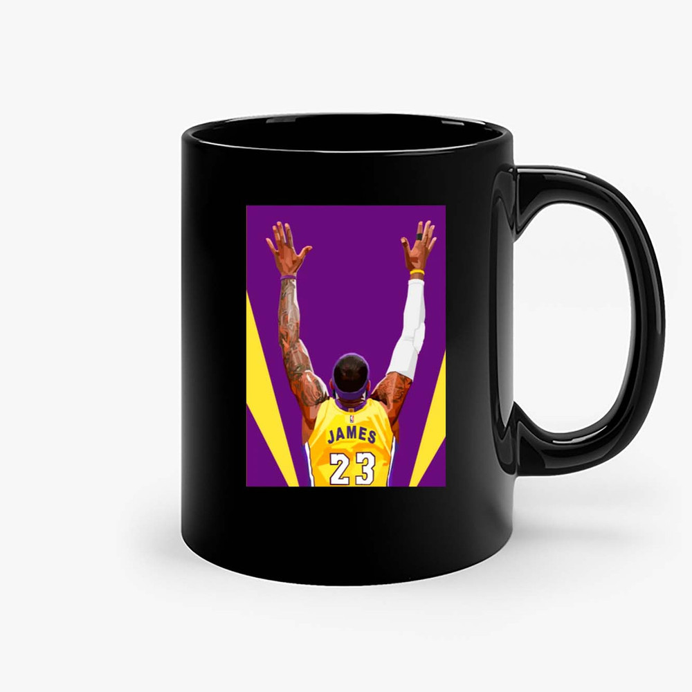 Lebron James Lakers Pop Art Ceramic Mugs.jpg