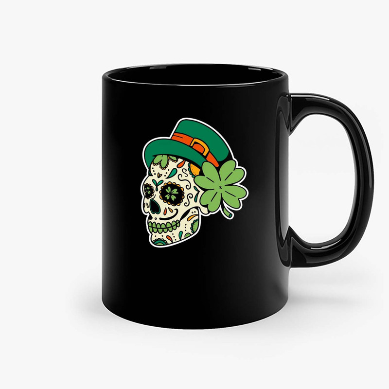 Leprechaun Sugar Skull Ceramic Mugs.jpg