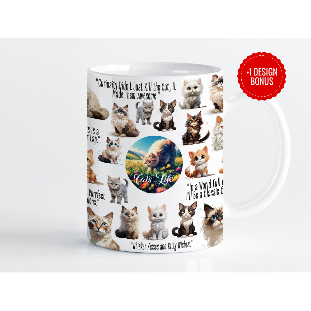 Cat's Lover Mug Wrap Sublimation Template, 11oz & 15oz Designs, Cricut Mug Press PNG, Digital Download.jpg