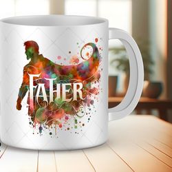 father mug wrap, gift from son dad mug, gift from daughter coffee mug, mug for fathers day