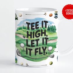 golf mug, mug designs, cricut mug press, digital download mug