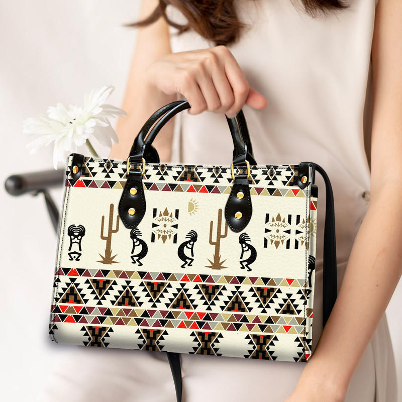 Kokopelli Myth Brown Native Leather Bag, Leather Bag, Crossbody Bag, Shoulder Tote Bag, Woman Shoulder Bag, Mother's Day Gift.jpg