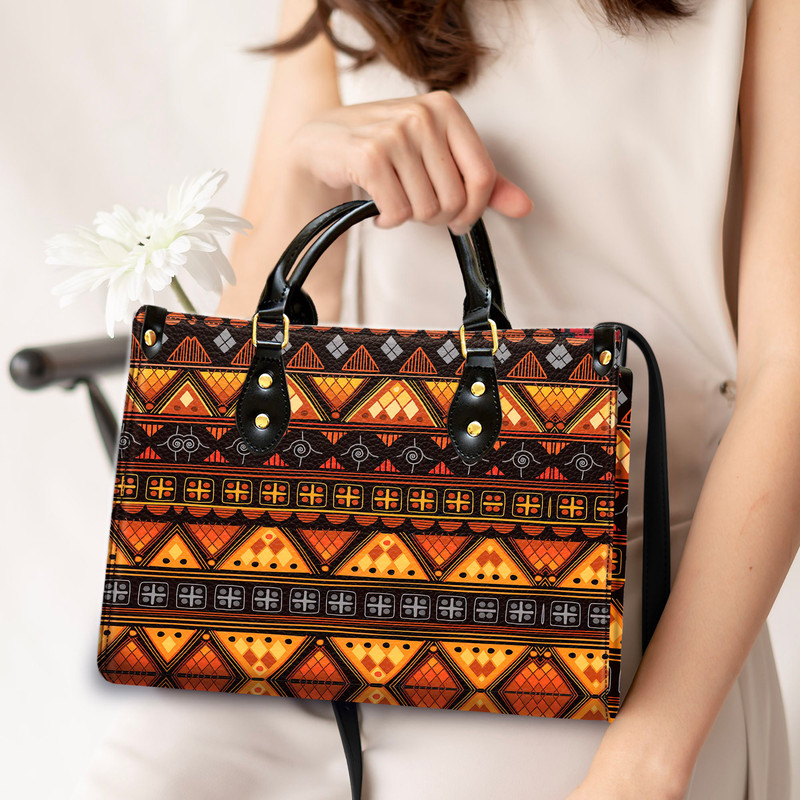Purple Tribe Pattern Leather Bag, Leather Bag, Crossbody Bag, Shoulder Tote Bag, Woman Shoulder Bag, Mother's Day Gift.jpg