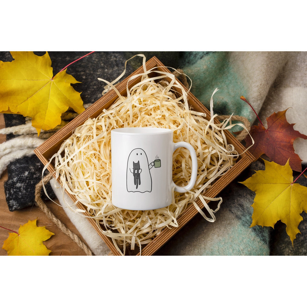 Cute Mug for gift for her ghost coffee mug gift for her funny mug sarcastic mug tea mug white mug.jpg