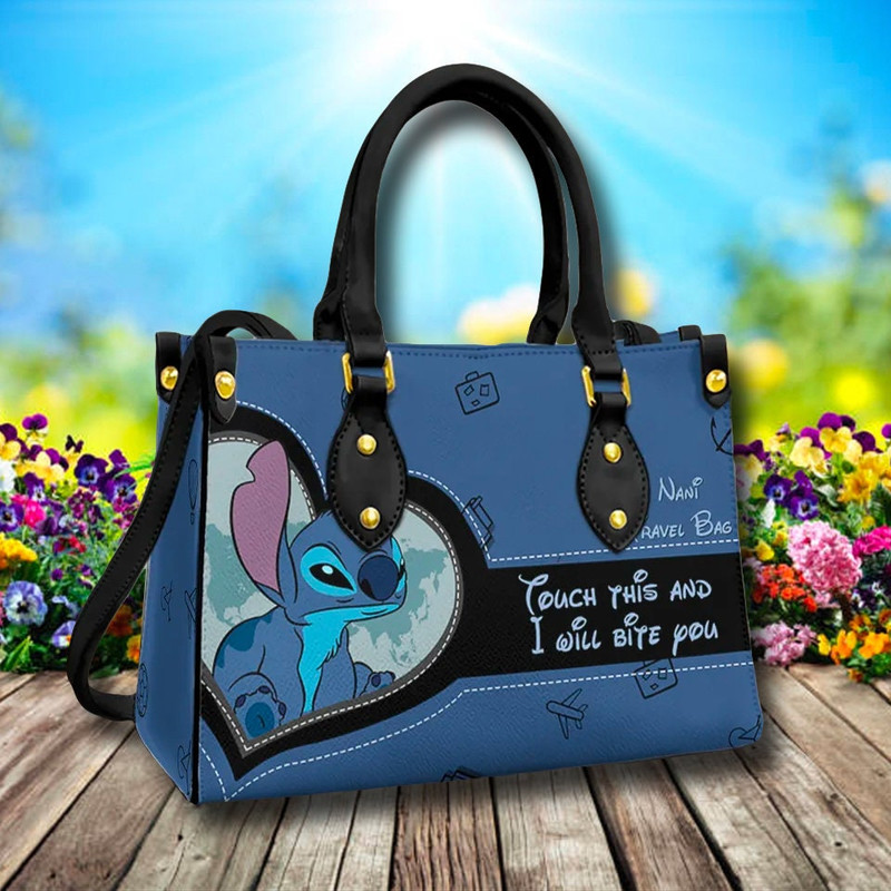 Blue Dog Leather Bag, Series Movie Bag, Cartoon Leather Crossbody Bag, Blue Dog Leather Handbag, Magic World Leather Shoulder Bag.jpg