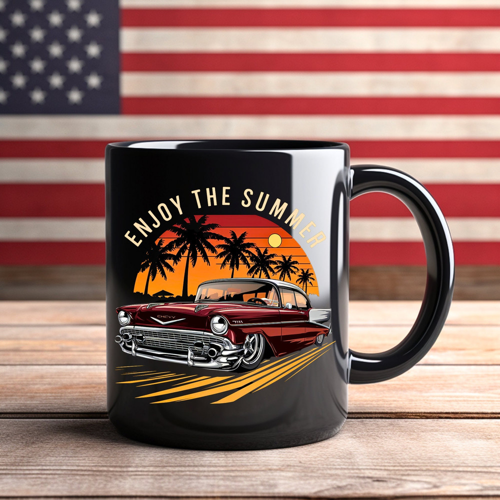 Classic Car Mug, Summer Cruising Mug, Enjoy The Summer Mug, Vintage Car Mug, Retro Car Mug, Vintage Car Lover Mug Summer Vibes Mug,11oz 15oz.jpg