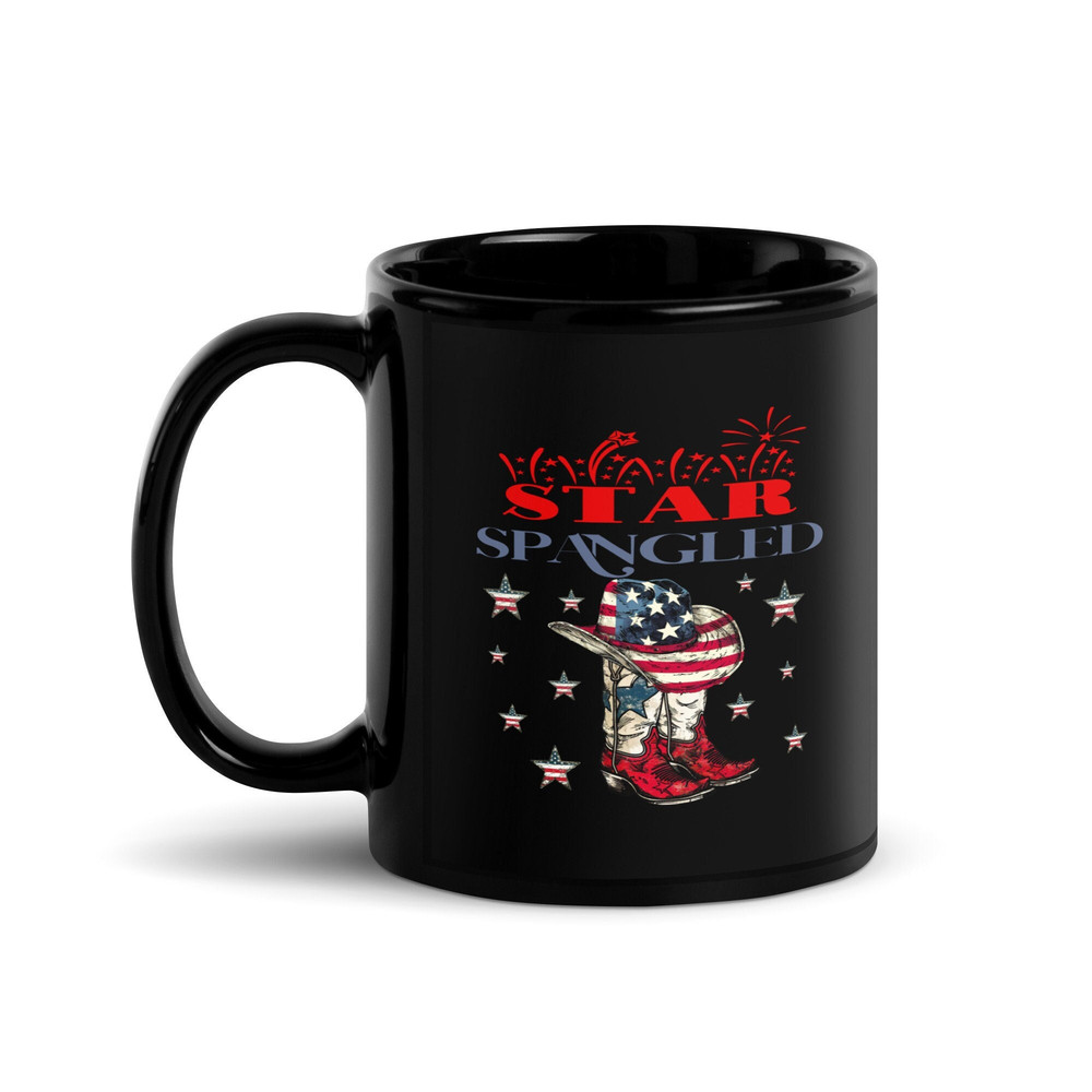 Star Spangled Western Mug, Country Western, July 4th Mug, Rodeo, Independence Day, Cowboy, Cowgirl, Wild West, Patriotic Mug, USA Mug.jpg