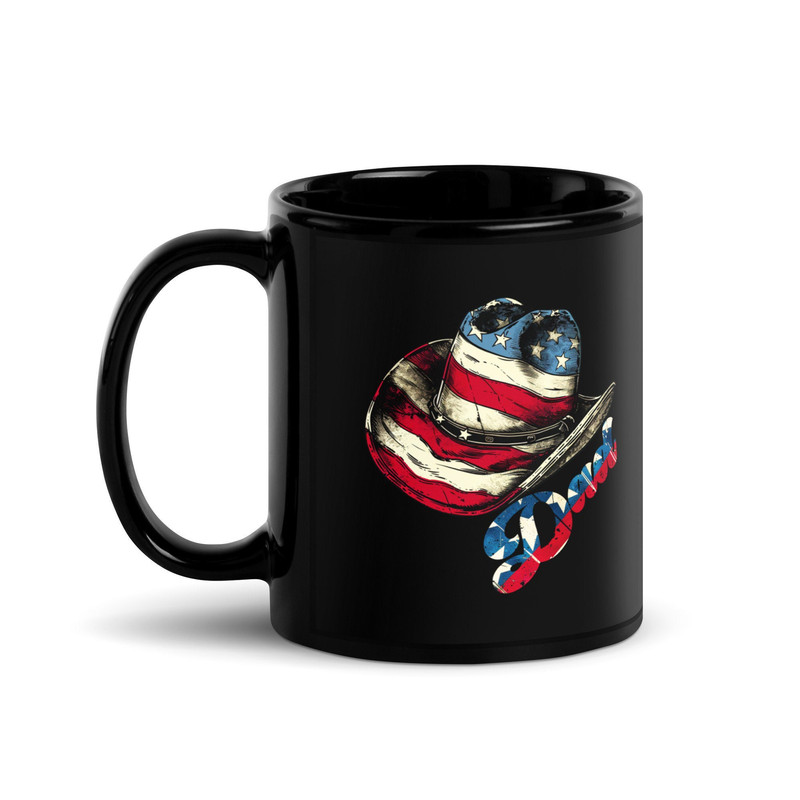Western American Dad Mug, Patriotic Mug, USA Mug, American Flag Mug, Father's Day Gift, Gift For Dad, Cowboy Dad, Cowboy Boot Mug, Dads Mug.jpg