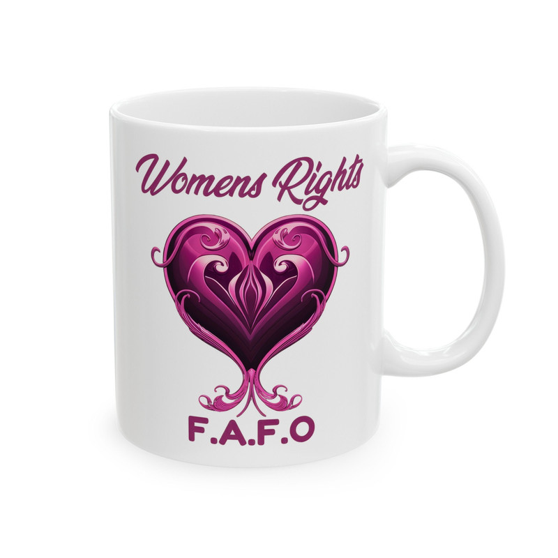 Women's Rights Mug, Empowerment Mug, Equality Mug, Activism Mug, Magenta Heart Mug, Gender Equality Mug, Inspirational mug.jpg