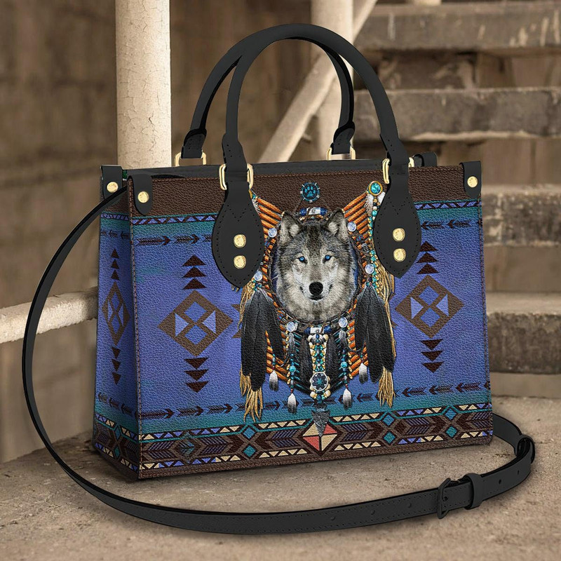 Native American Style Wolf Leather Bag, Crossbody Bag, Woman Shoulder Bag, Gift for girlfriend, Shopping Bag TD_TL130505Y.jpg