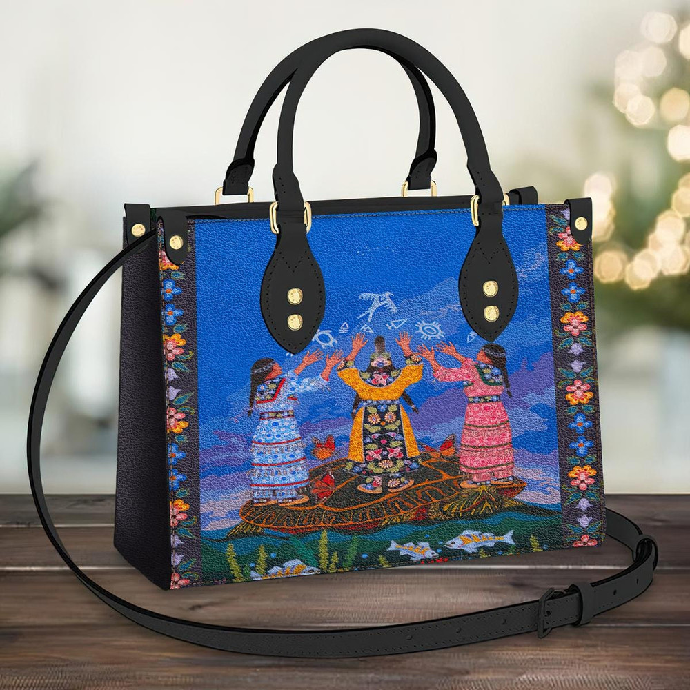 Native American Women Leather Bag, Crossbody Bag, Woman Shoulder Bag, Gift for girlfriend, Shopping Bag TD_MT100512D.jpg