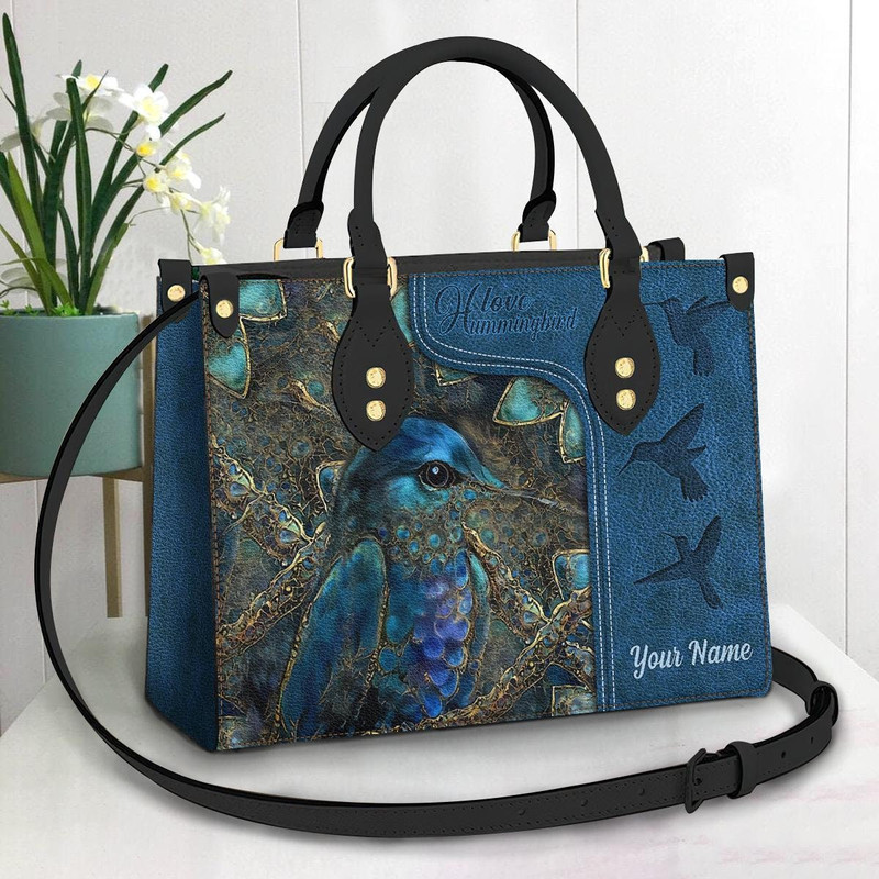 Personalized Hummingbird Leather Bag, Crossbody Bag, Woman Shoulder Bag, Gift for girlfriend, Shopping Bag TD_TL110503.jpg