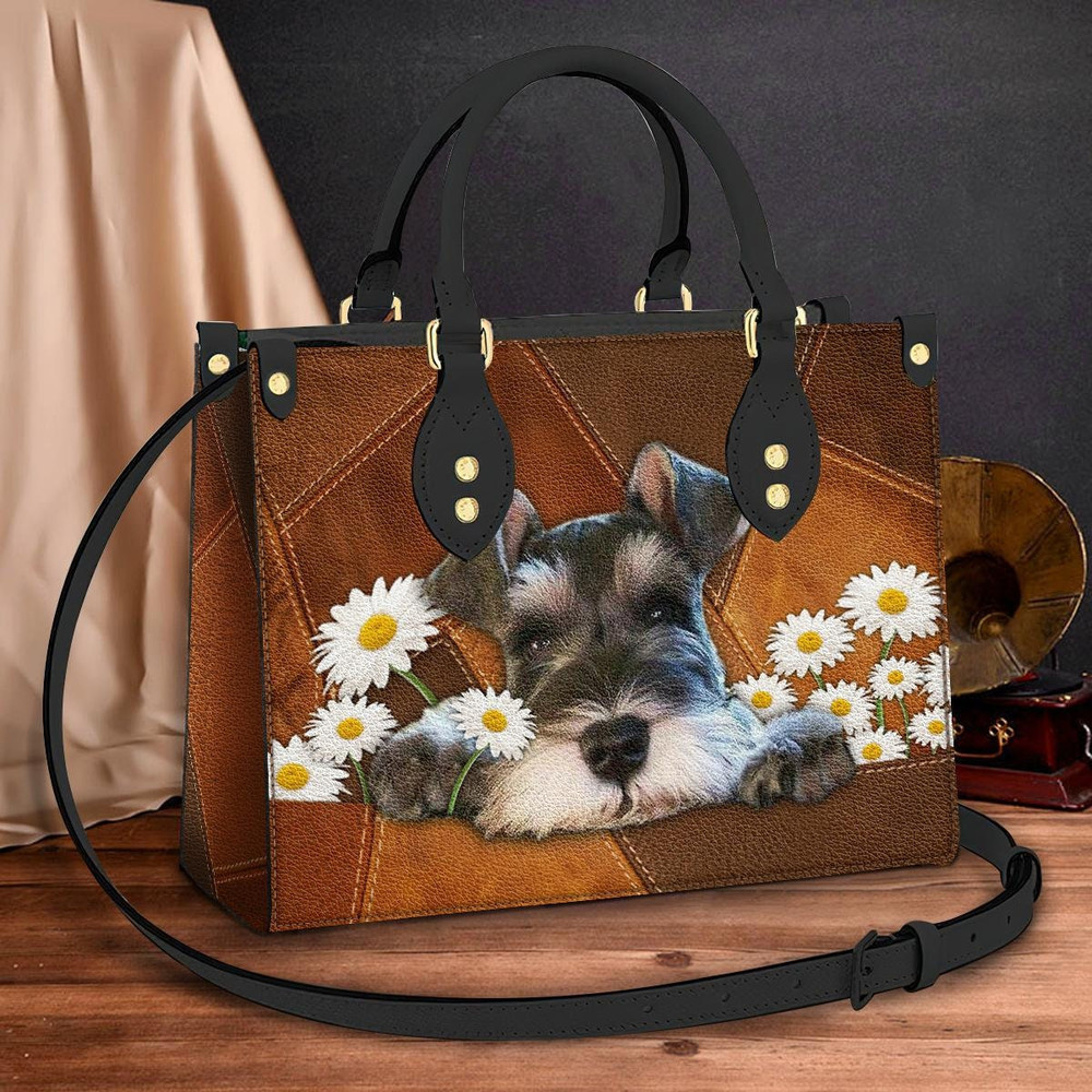 Schnauzer Leather Bag, Crossbody Bag, Woman Shoulder Bag, Gift for girlfriend, Shopping Bag TD_HN130507M.jpg
