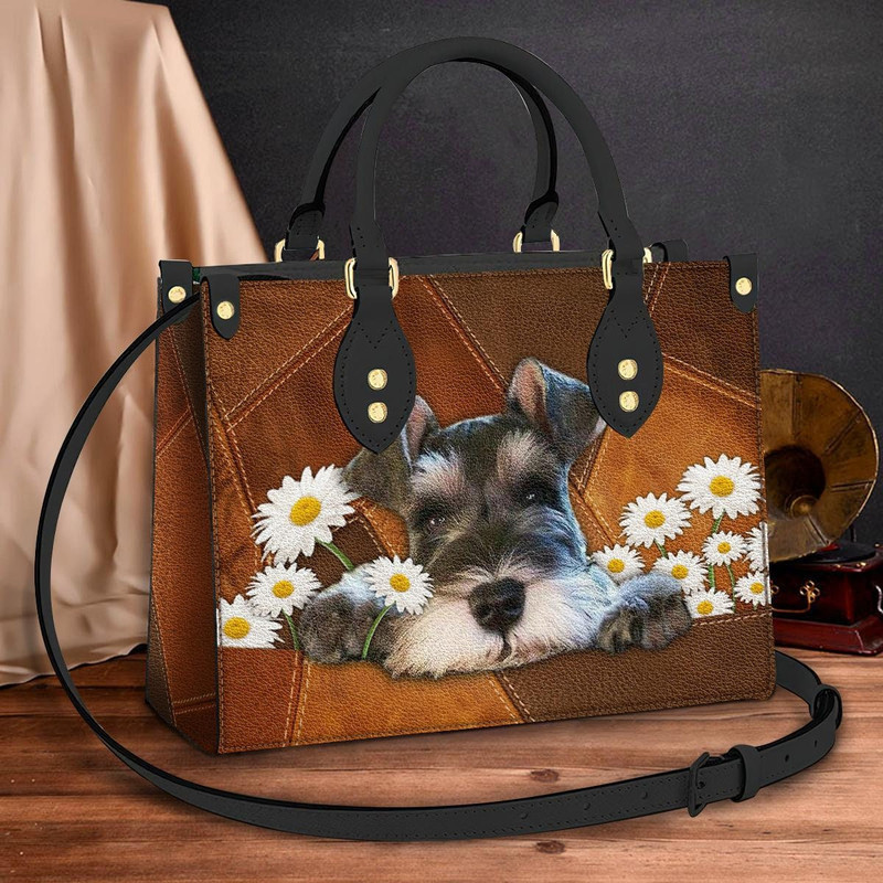 Schnauzer Leather Bag, Crossbody Bag, Woman Shoulder Bag, Gift for girlfriend, Shopping Bag TD_HN130507M.jpg