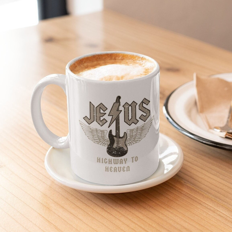 Christian Faith Mug Jesus Highway to Heaven Country Rock Music Mugs Trendy Christian Mug Bible Verse Tea Cup Christian Coffee Lover Gifts.jpg