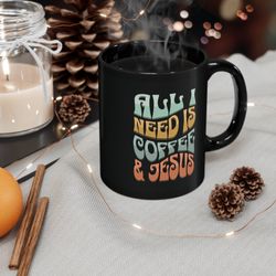 coffee and jesus coffee mug faith mug, christian cup coffee mug jesus mug coffee lover funny jesus coffee mug gift