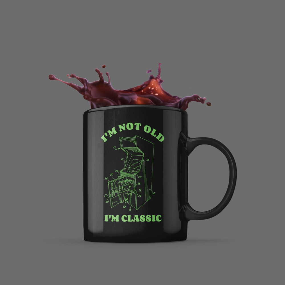 I'm Not Old I'm Classic Mug - Retro Vintage Arcade Game Mug, Gift for Gamer Dad, Gamer Mom, Old Video Game Console Gaming Coffee Mug.jpg